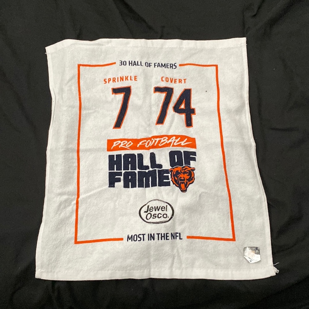 Chicago bears hall of fame rally towel